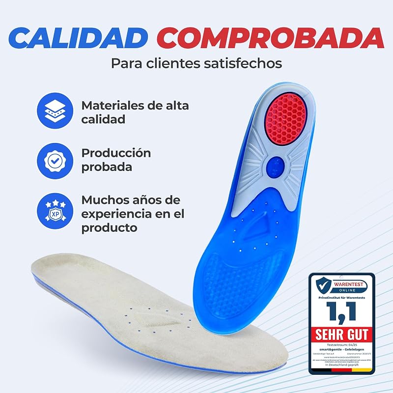 Plantillas gel para calzado deportivo y de trabajo - Transpirables, cómodas y se adaptan perfectamente, plantillas fascitis plantar y otras molestias — foto 7 de 7