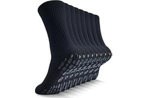 CWVLC Grip Socks Soccer - Cushioned Non-Slip Grippy for Men & Women Athletic - Barre Hospital Sticky Slipper Socks