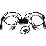 StarTech.com 2-Port USB DisplayPort Cable KVM Switch with Audio (SV211DPUA)