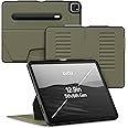ZUGU Case for iPad Pro 12.9 Case 5th / 6th Generation Case 2021/2022 | Slim Protective Case with Wireless Apple Pencil Charging | Magnetic Stand & Sleep/Wake Magnetic Cover | Olive Green
