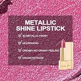 Oulac Metallic Shine Glitter Lipstick Pink High Impact Lipcolor 4.3 g view 6