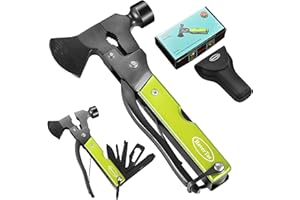 RoverTac Multitool Axe Hatchet, Camping Survival Gear, Valentines Day Gifts for Men, Mens Gifts Dad Gifts, Gifts for Men Husband Him, 14-in-1 Multi Tool Axe, Tool Gifts for Camping Hiking Survival