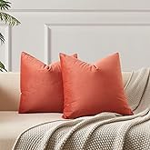 JUSPURBET Velvet Pillow Covers Set of 2 Decorative Throw Pillow Covers for Couch Sofa Bed Soft Cushion Covers Cases with Hidden Zipper for Living Room Home Decor 18x18 inch,Apricot