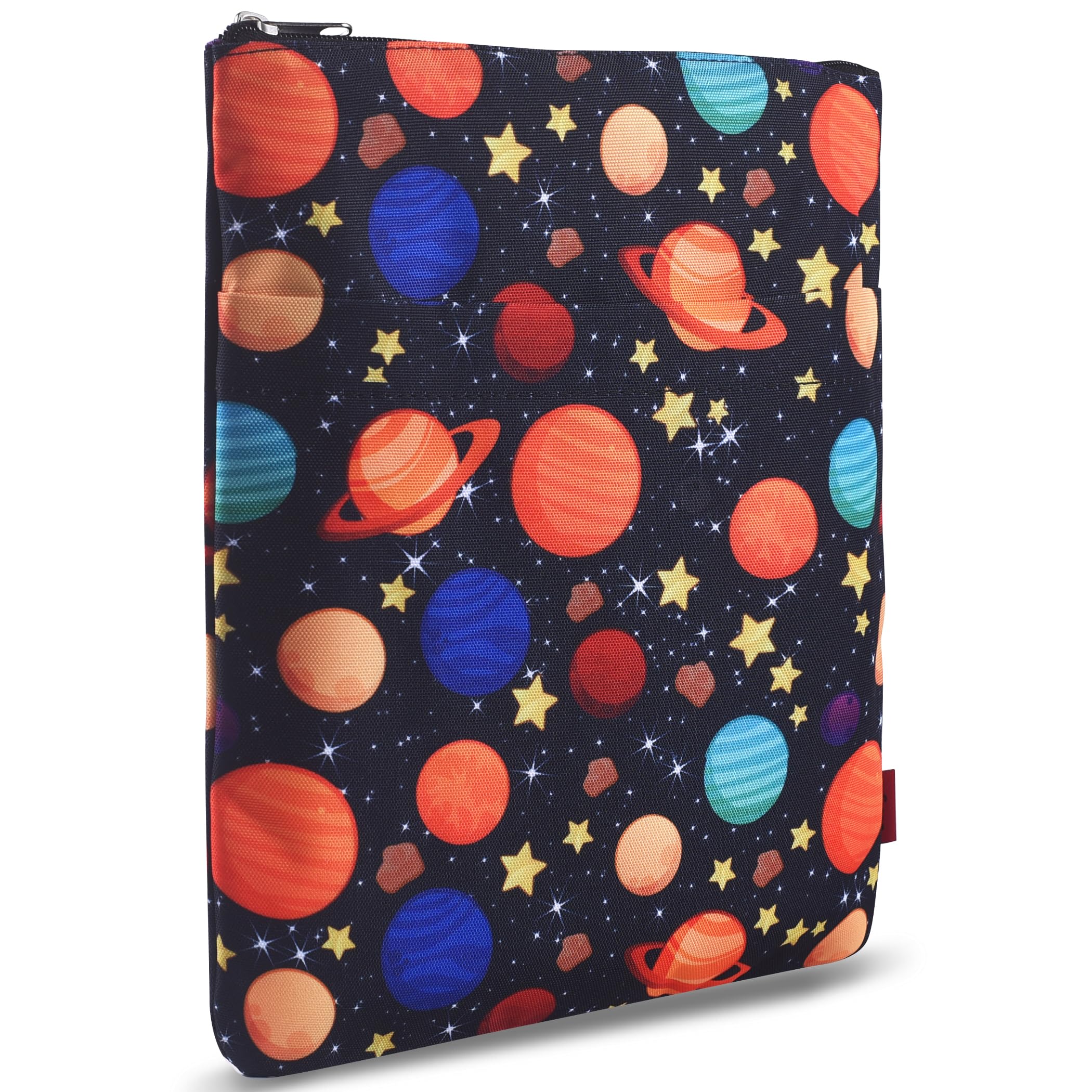 Galaxy Space Book Protector - Washable Fabric Book Sleeves with Zipper, Medium 11 Inch X 8.7 Inch Bookish Gift