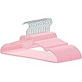 JIUXCF Velvet Hangers 20 Pack, 16" Non Slip Adult Hangers, Slim Clothes Hanger with 360 Degree Swivel Hook - Durable & Cute for Coats, Shirts, Dress (Pink)