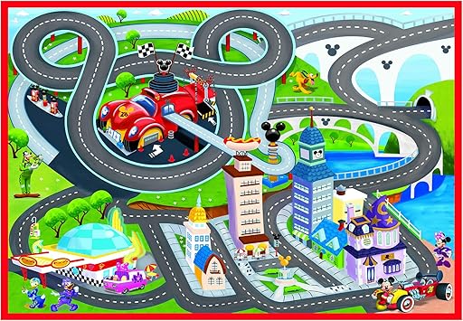 Amazon Com Gertmenian Racer Game Carpet Mickey Mouse Rug 5x7