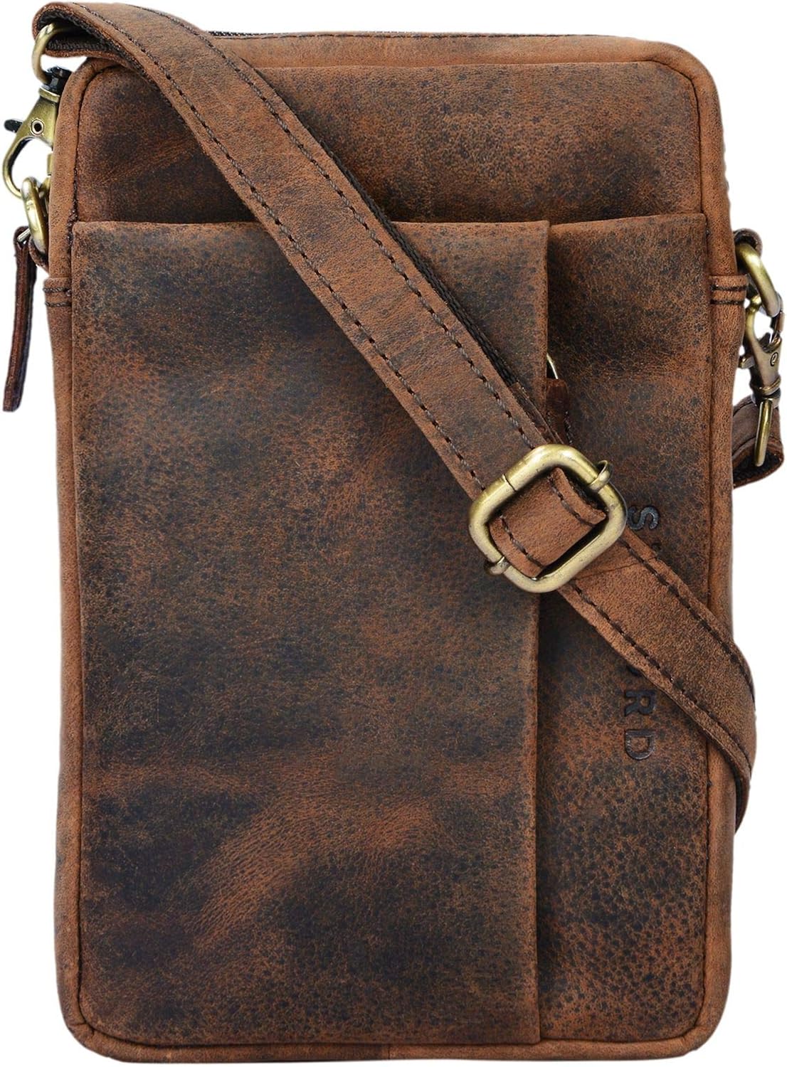 STILORD "Fiete" 2-in-1 Shoulder Bag/Wrist Bag Leather Men Vintage Hand Bag with Strap Small Cross Body Bag for Travel Journey Festival in Genuine Leather Colour:Sepia - Image 4