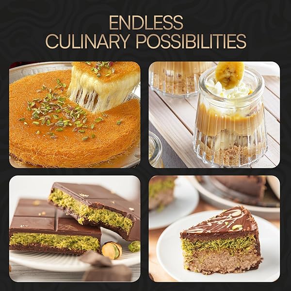 AHLAVIA KATAIFI SHREDDED FILLO DOUGH – PREMIUM DRIED KADAYIF PASTRY – FOR KUNAFA, KNAFEH, BAKLAVA, DUBAI CHOCOLATE BAR & MODERN DESSERTS 17.6 OZ – 500 G