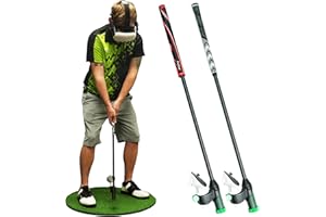 DEADEYEVR DriVR Elite Standard Putter Combo - Realistic VR Golf Simulator Handle - Carbon Fiber VR Golf Club Handle for Quest 2, 3 and Pro - Adjustable Weighted VR Golf Simulator Grip