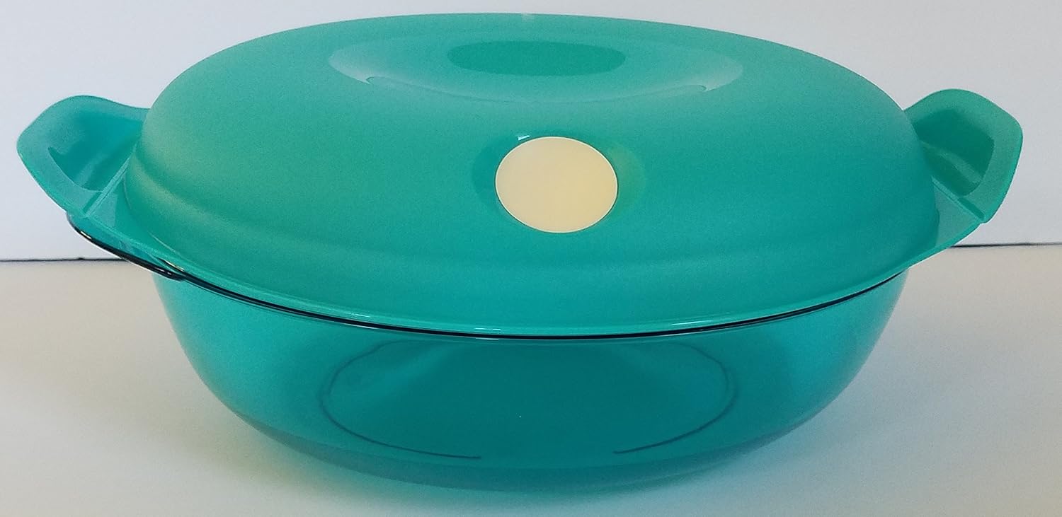 Tupperware HEAT N SERVE Oval MICROWAVE Bowl 8.25 C New RED