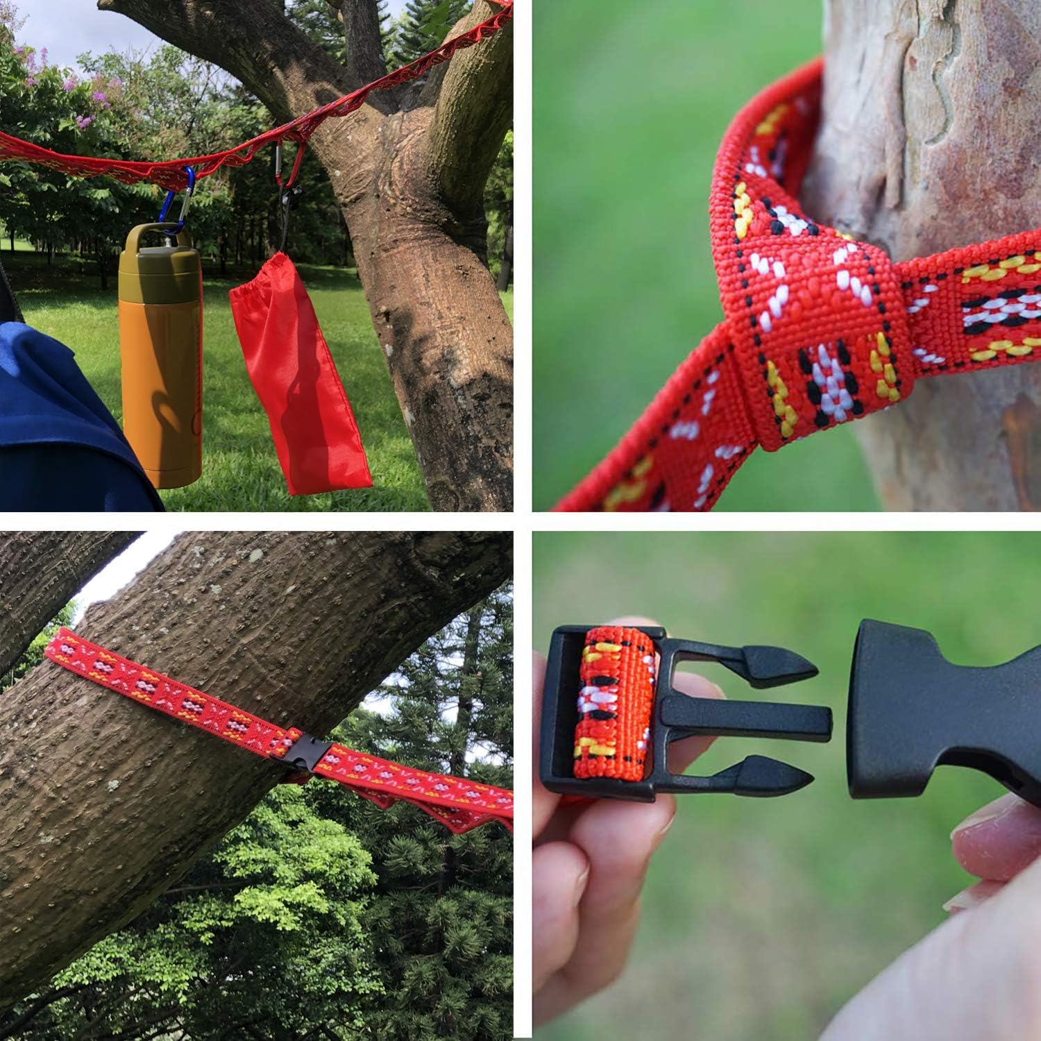 Amazon ハンギングチェーン デイジーチェーン ネビュラチェーン カラビナ 8個付き キャンプ の小物整理に 240cm 最長300cmまで 調節可能 赤 Lifetrip テントアクセサリー