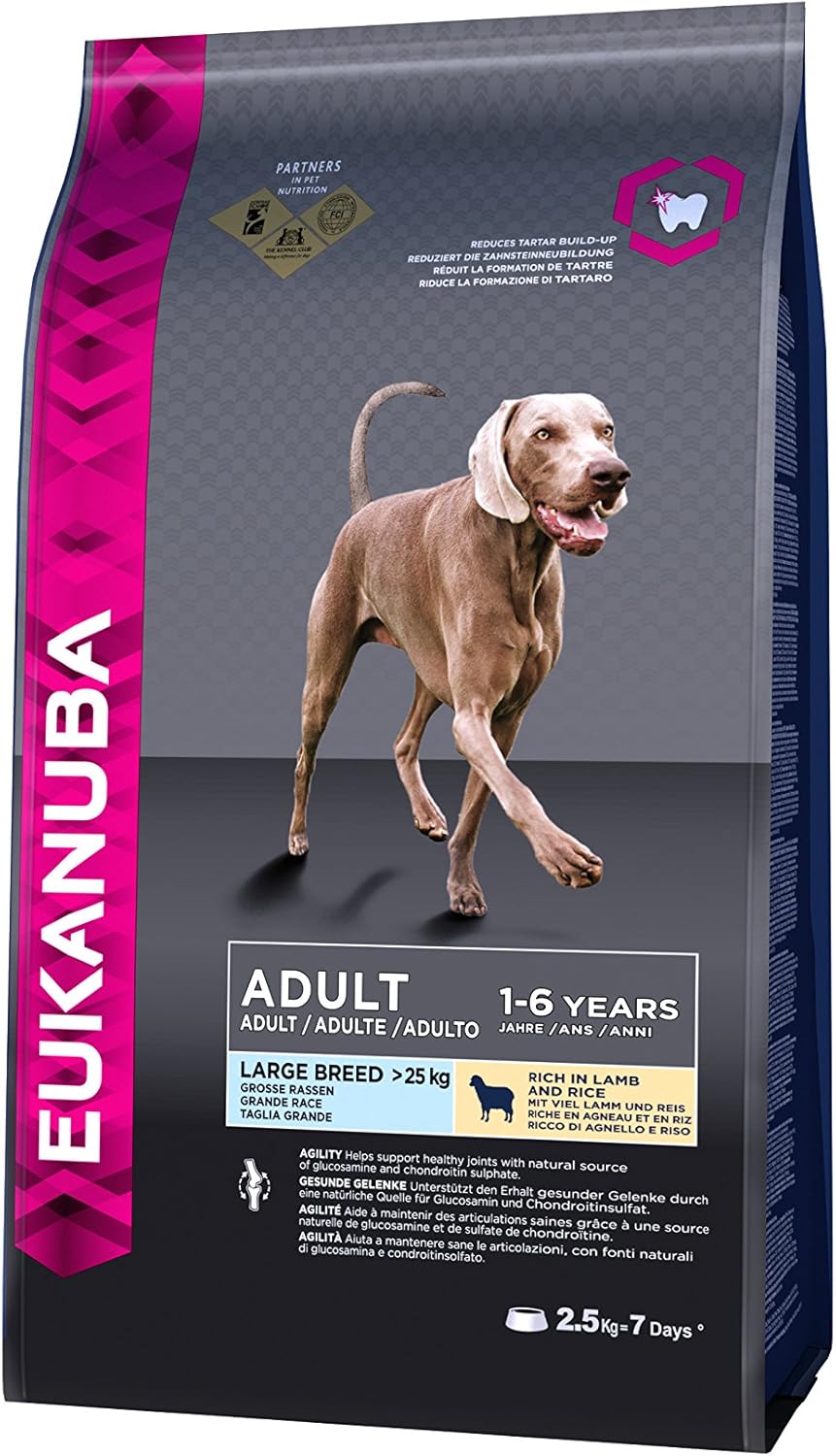 Eukanuba Complete Dry Dog Food for Adult Large and Giant Breeds with Lamb and Rice 2.5 kg, Lamb&Rice, 2.5 kg (Pack of 1) - Image 5