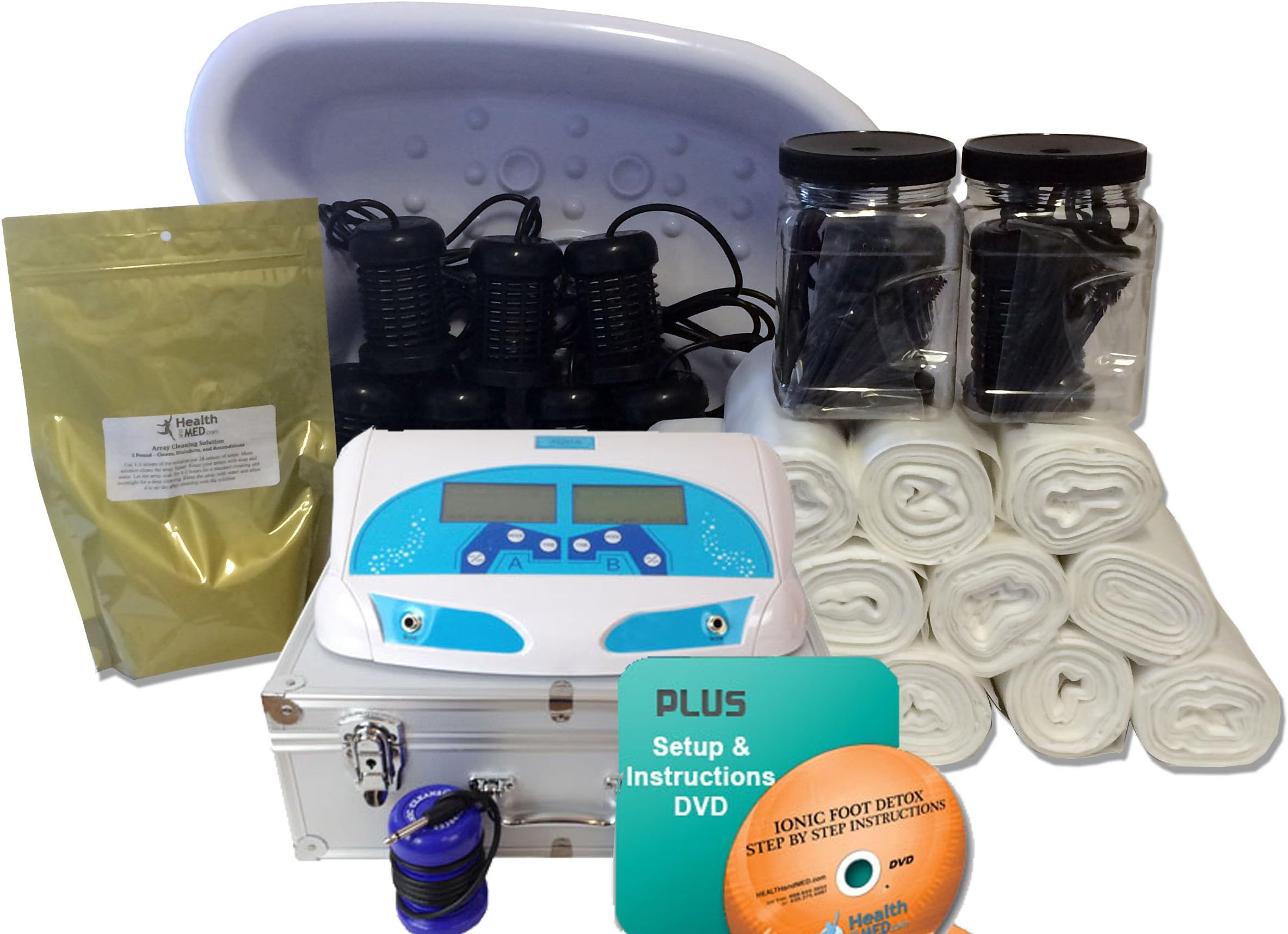 IonizeME Dual Ionic Detox Foot Bath System - No Wrist Strap Ultimate Accessories