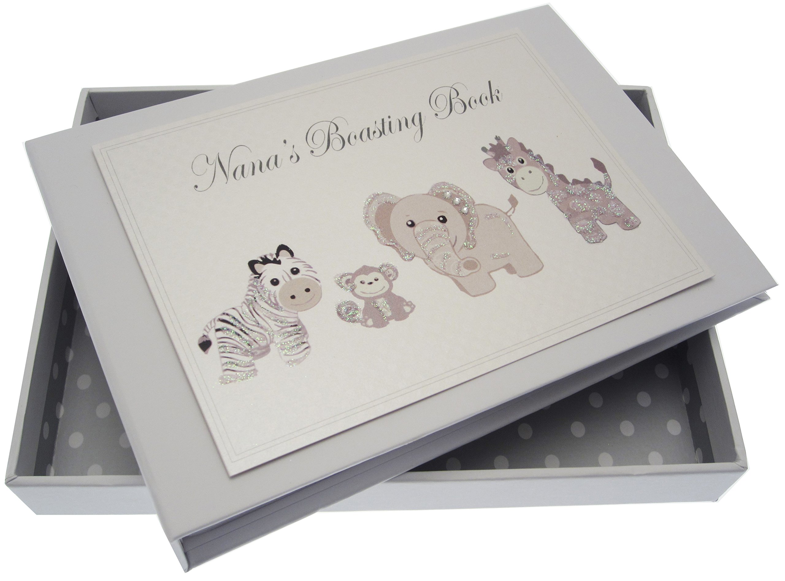 White Cotton Cards Nana's Boasting Book Silver Toys Tiny Album