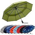 RainPlus Windproof Travel Umbrella - Compact, Automatic, Folding and Portable - Umbrellas For Rain for Men and Women - Car, Backpack, Purse, Strong & Wind Resistant