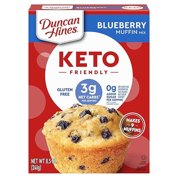 DUNCAN HINES KETO FRIENDLY BLUEBERRY MUFFIN MIX, ZERO...