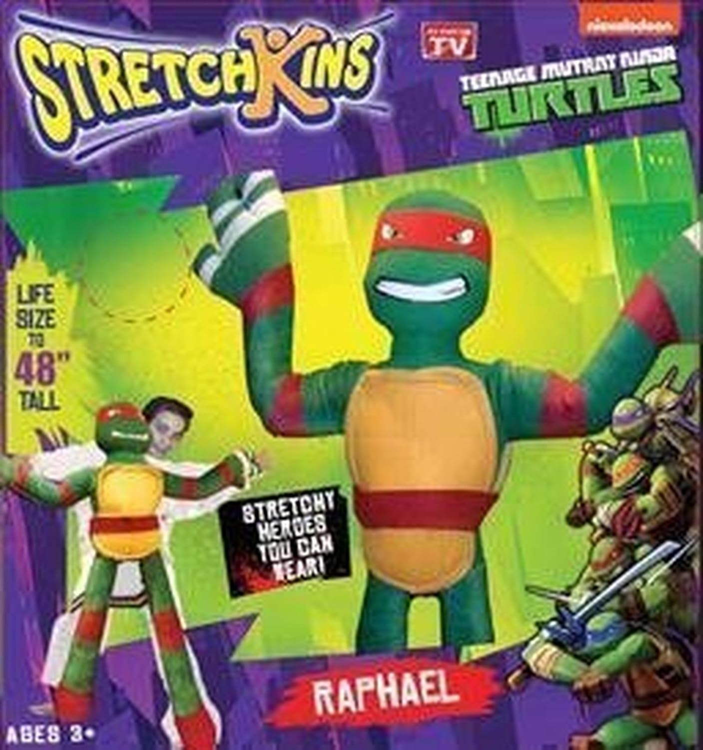 Stretchkins Teenage Mutant Ninja Turtle Raphael Life-size Plush Toy