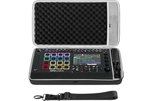 GEEKRIA Audio Interface Carrying Case, Compatible with Akai Professional MPC Live III, EVA Hard Shell Portable Travel Bag (Dark Gray)