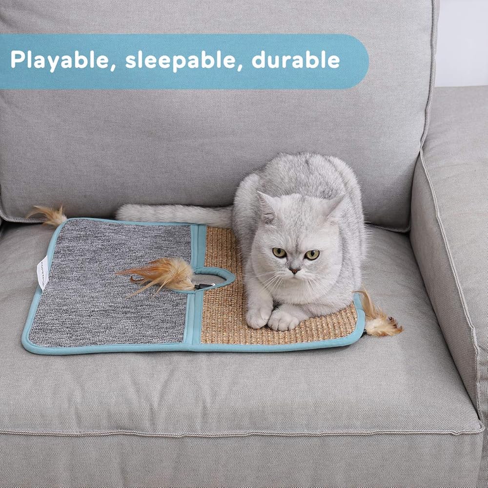 POPETPOP Cat Scratcher Mat - Sisal Cat Scratching Carpet ...