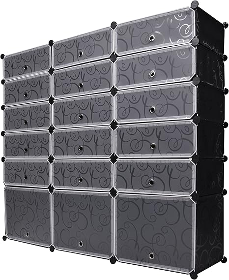 Amazon アウトレット 収納 ボックス ケース おしゃれ 自由に組み合わせ ブラック 黒 模様あり Easybox Ls Bg153 組立式 ハンガーラック付き 耐荷重12kg 1棚 収納用品 オンライン通販