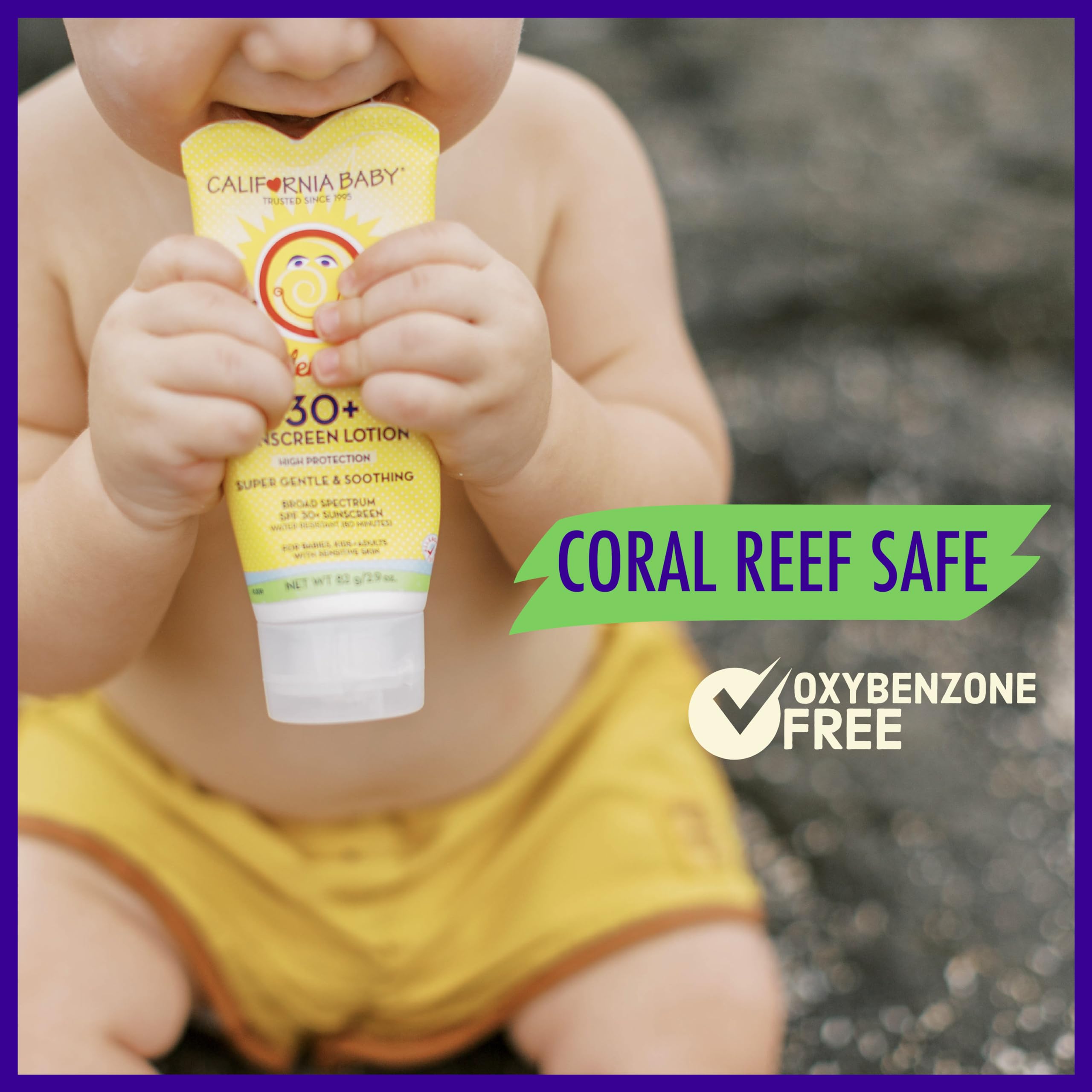 California Baby Calendula SPF 30+ Sunscreen | Mineral Based | Titanium Dioxide | Travel Size Baby Sunscreen for Face + Body | Lavender Scent | 2.9oz