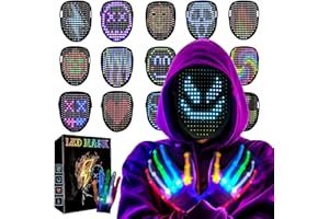 LED-Mask Gloves Cool Stuff Toys For Kids Adult 8+, Gesture Sense Rechargeable Light Up Costume Christmas Gifts For Men 2025