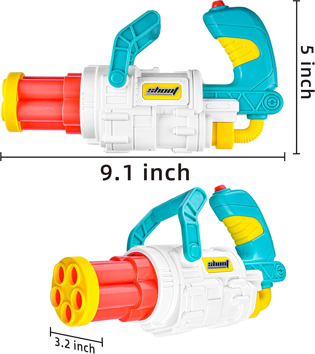 JOYIN 2 Pack Toy Blaster with 5-Dart Rotating Barrel, 20 Darts, Air Soft Bullet Gun Pistol and Toy Guns for Boys, Foam Dart Popper Air Shooting Game Toy Dart Gun for Indoor Outdoor Games: Toys & Games
