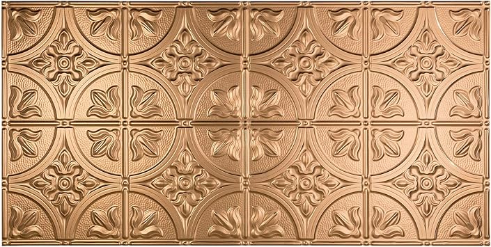 Fasade Easy Installation Traditional 2 Polished Copper Glue Up