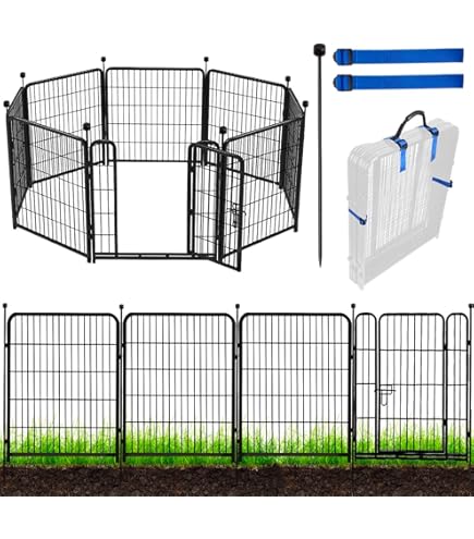 Amazon.com : ADAVIN 40 in(H) Garden Fence with Low Threshold Door