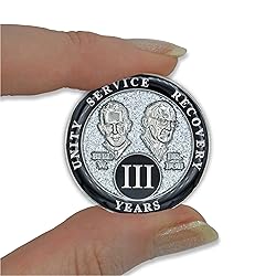 3 Year Sobriety Coin | Founders Glitter Triplate AA