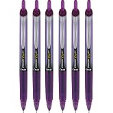 Pilot Precise V10 RT Retractable Liquid Ink Rollerball Pens, Bold Point, 1.0mm, Purple Ink, 6 Count