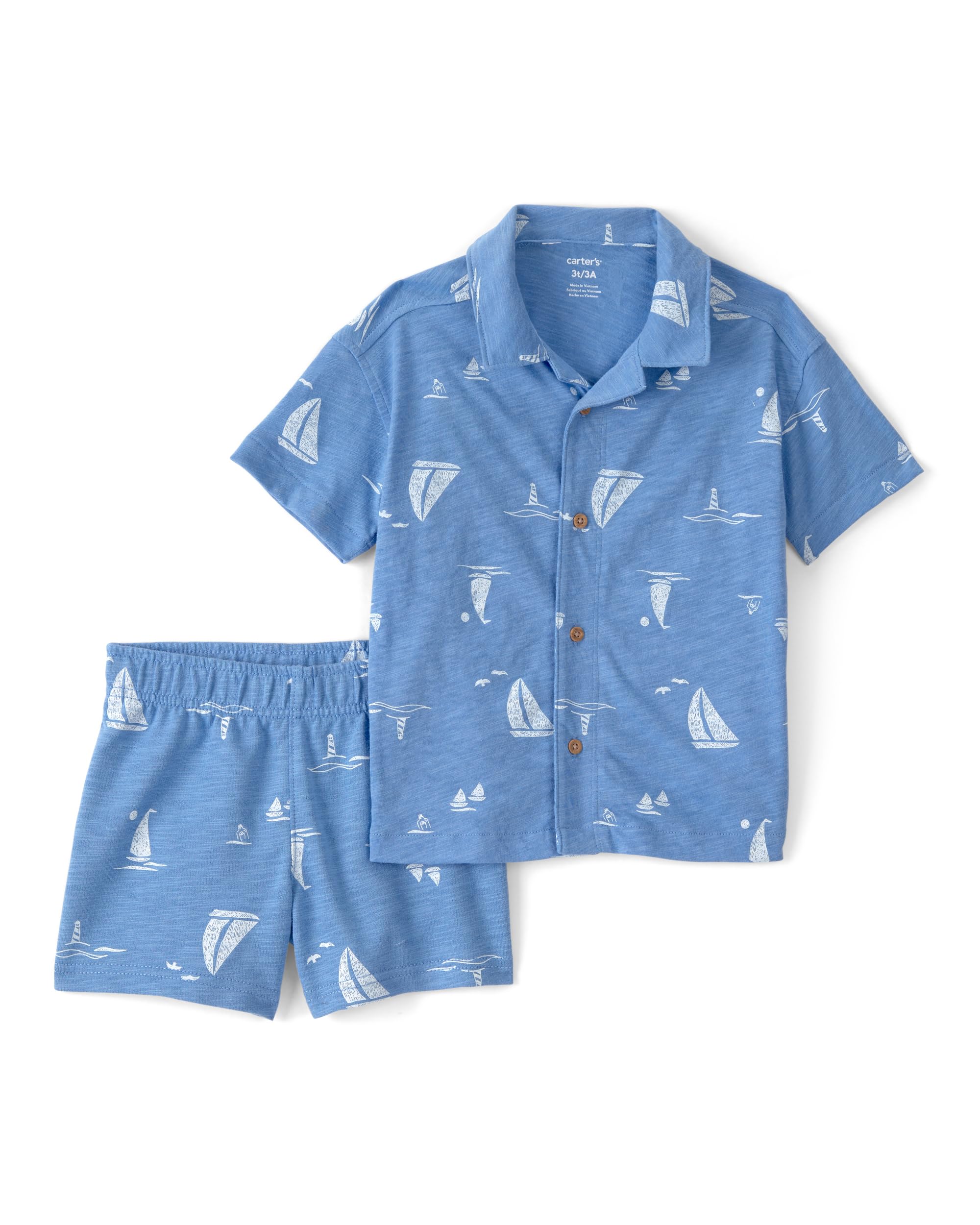 Carter’s Boy 2-Piece Short Set, Blue, 2T