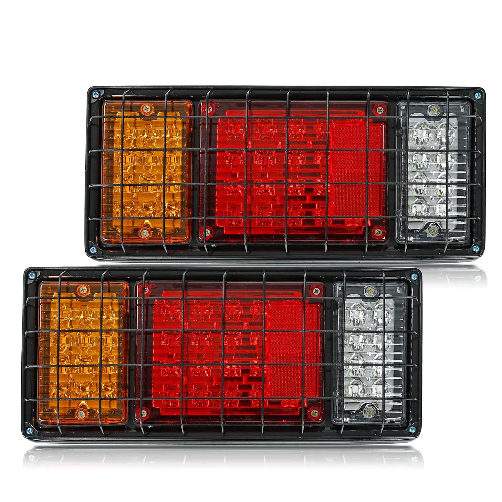 Photo 1 of BLACKHORSE-RACING 2Pcs LED Trailer Tail Lights Kit 40 LED Waterproof Turn Signal Brake Reverse Running Lights LED Tail Light for Truck Boat Trailer UTV UTE RV Camper Pickup (2 Pack)