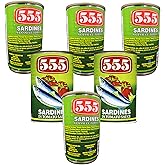 555 Sardines in Tomato Sauce 5.5oz (155g), 6 Pack