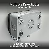 BG Electrical Storm Outdoor Double Switched Socket IP66 Grey 13A WP22 view 6