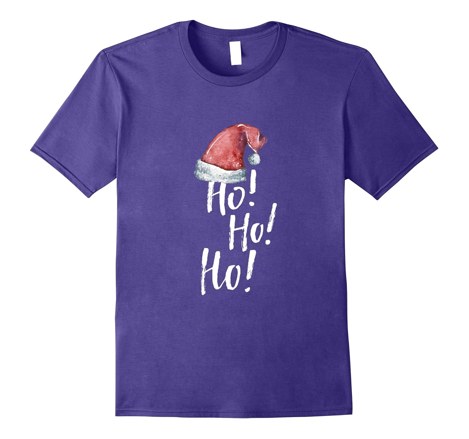 Vintage Christmas T shirt Funny Ho Ho Ho with Santa Hat-ANZ