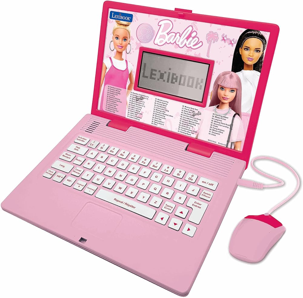 Lexibook Barbie Bilingual Learning Computer French English 124 Activities
