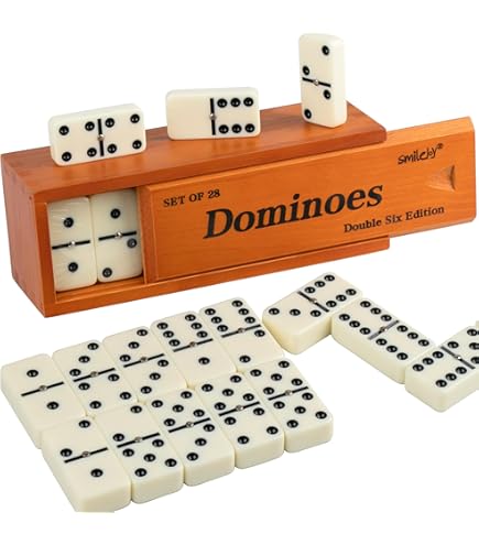 Puremco Double 6 Black Dot Dominoes Professional Size