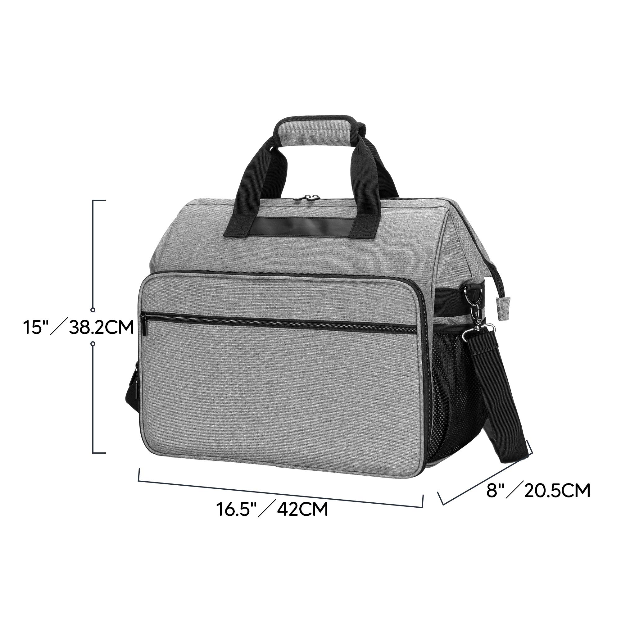 Sewing Machine Tote with Top Wide Opening, Universal Carrying Bag Compatible with Most Standard Singer, Brother, Janome Machine and Accessories
