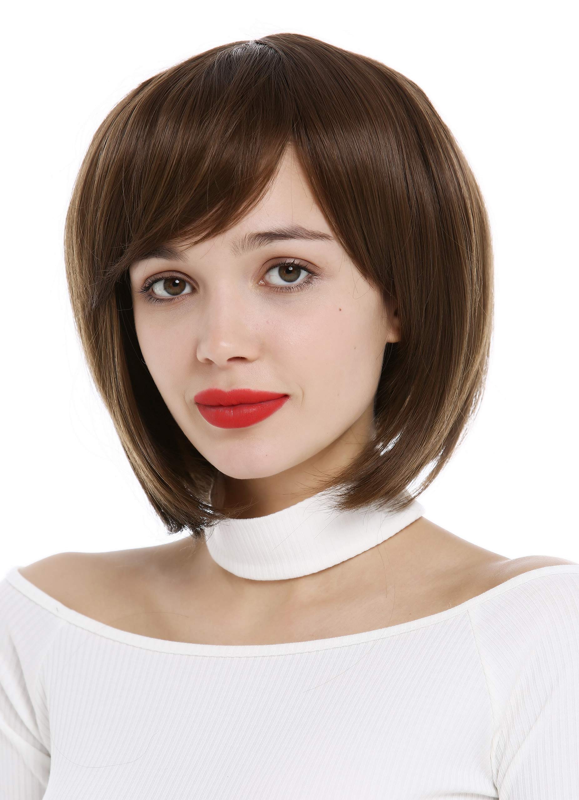 WIG ME UP - 1215-10 Lady Wig short frayed Bob style parting medium brown