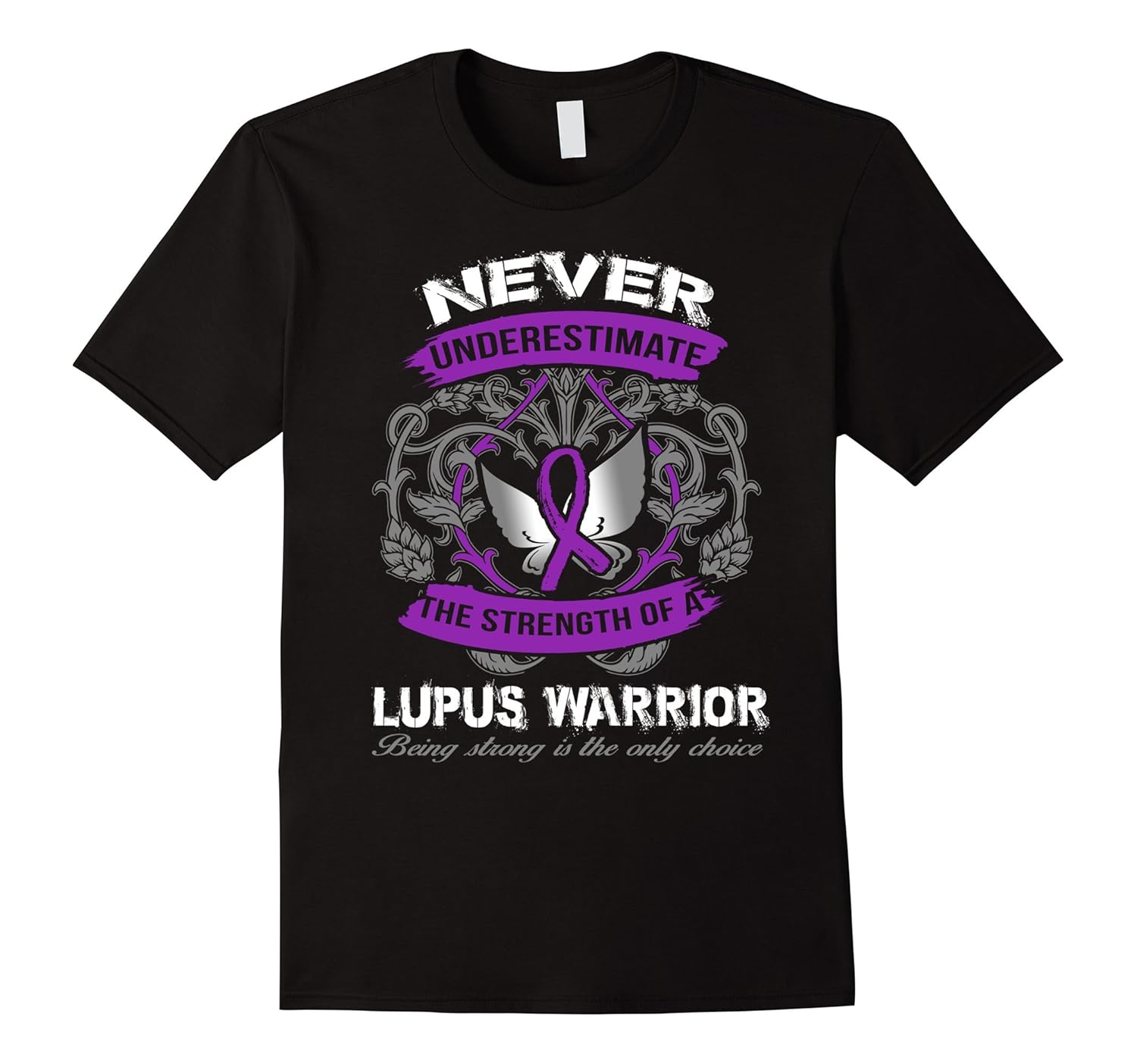 Lupus Warrior Being Strong Awareness Purple Ribbon TShirtArt Artvinatee