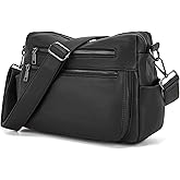 YZAOLL Large Crossbody Shoulder Bag for Women Vegan Leather Tote with Adjustable Wide Strap Work Purse with 10 Pockets