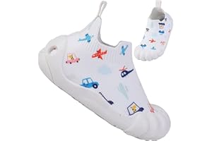 SK SIX Wide-Toddler Sock-Shoes Baby-Sneakers - Infant Walking Boys Girls Breathable Kids Safty House Slippers Non-Slip Slip on Barefoot Cute