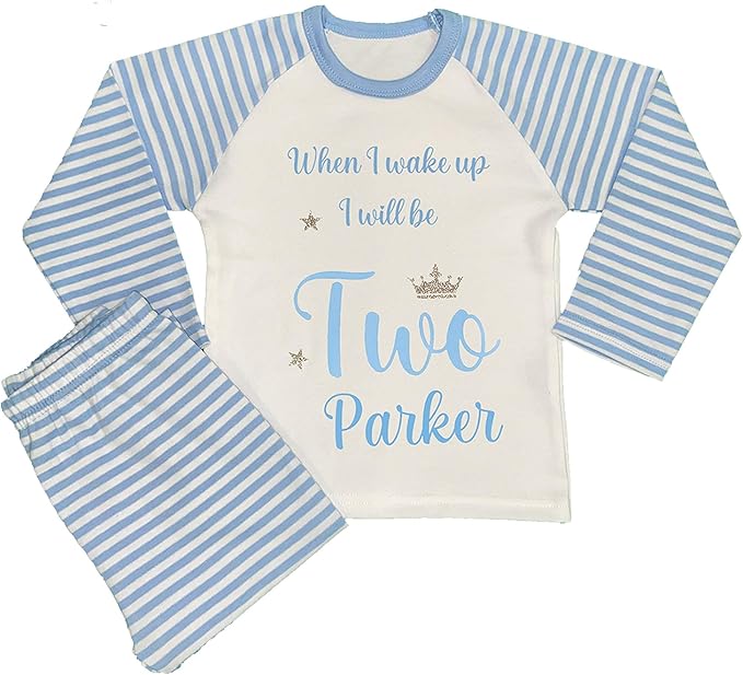 Kids Essentials Personalised Birthday Pyjamas Boy When I Wake Up I Will Be One PJ’s Amazon.co