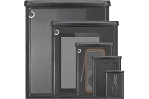 HODUFY 5 Pack Faraday Bags for Laptops & Tablet & Radio & Phones & Car Keys, Faraday Cage, Faraday Key Fob Protector, Waterproof & Fireproof RFID Bag, EMP Bags for Electronics