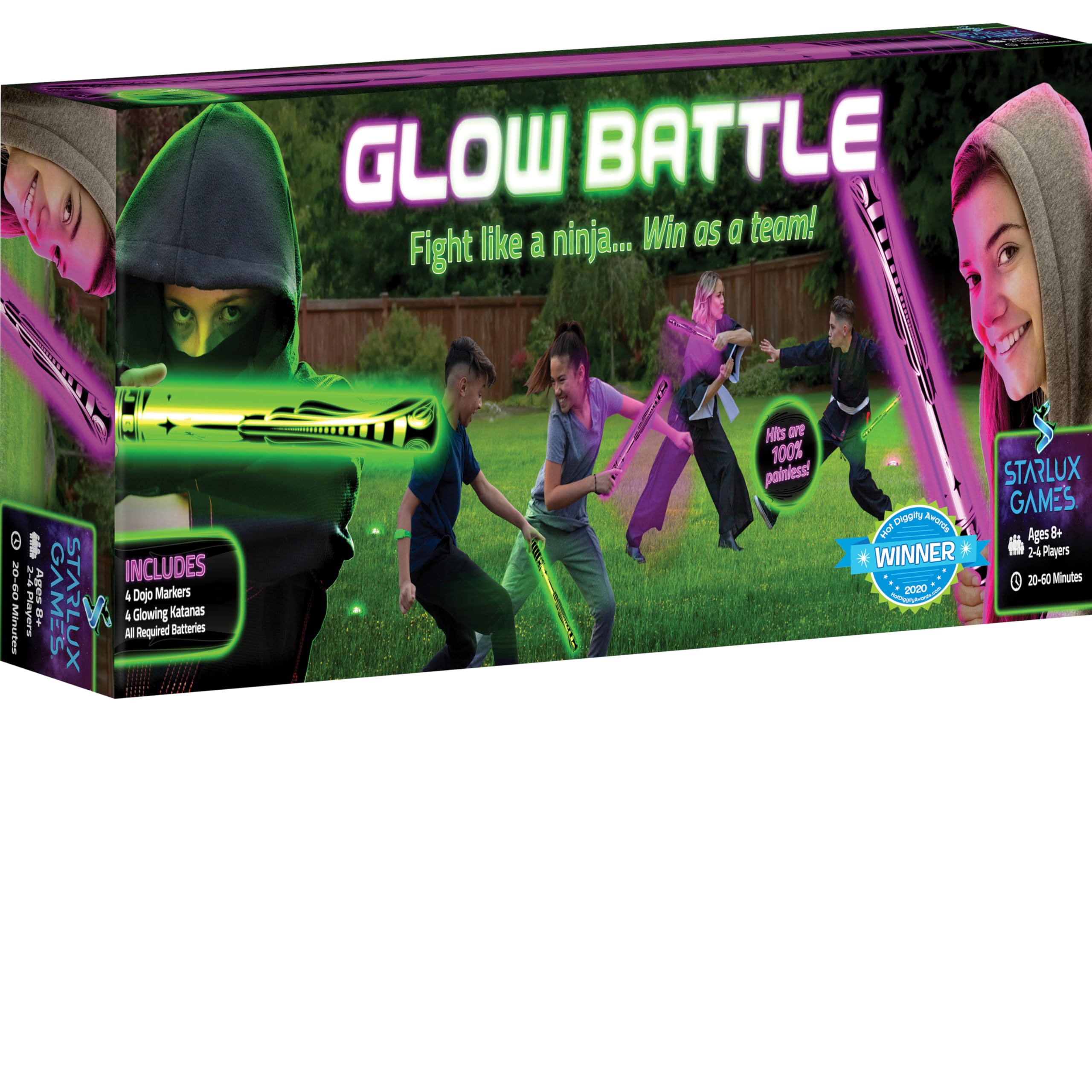 Ninja Toys Meet Samurai Swords in Glow Battle | Ninja Toys for Boys | Ages 8-12+, 2-4 Players | Kids Sword Game | Glow in the Dark Games | Glow Swords for Kids 8-12+ | A Thrilling Ninja Sword Game!