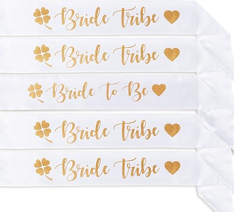 Amazon Com Bachelorette Party Bridal Sash White Pink And Black