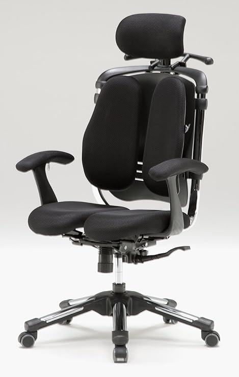 Amazon Co Jp 期間限定 特別価格 Hara Chair ハラチェア プロニーチェ ブラック 回転肘モデル ハンガー付 高機能チェア オフィスチェア パソコンチェア 高機能チェアー ハラチェアー リクライニング ハイバック ヘッドレスト ロッキング メッシュ