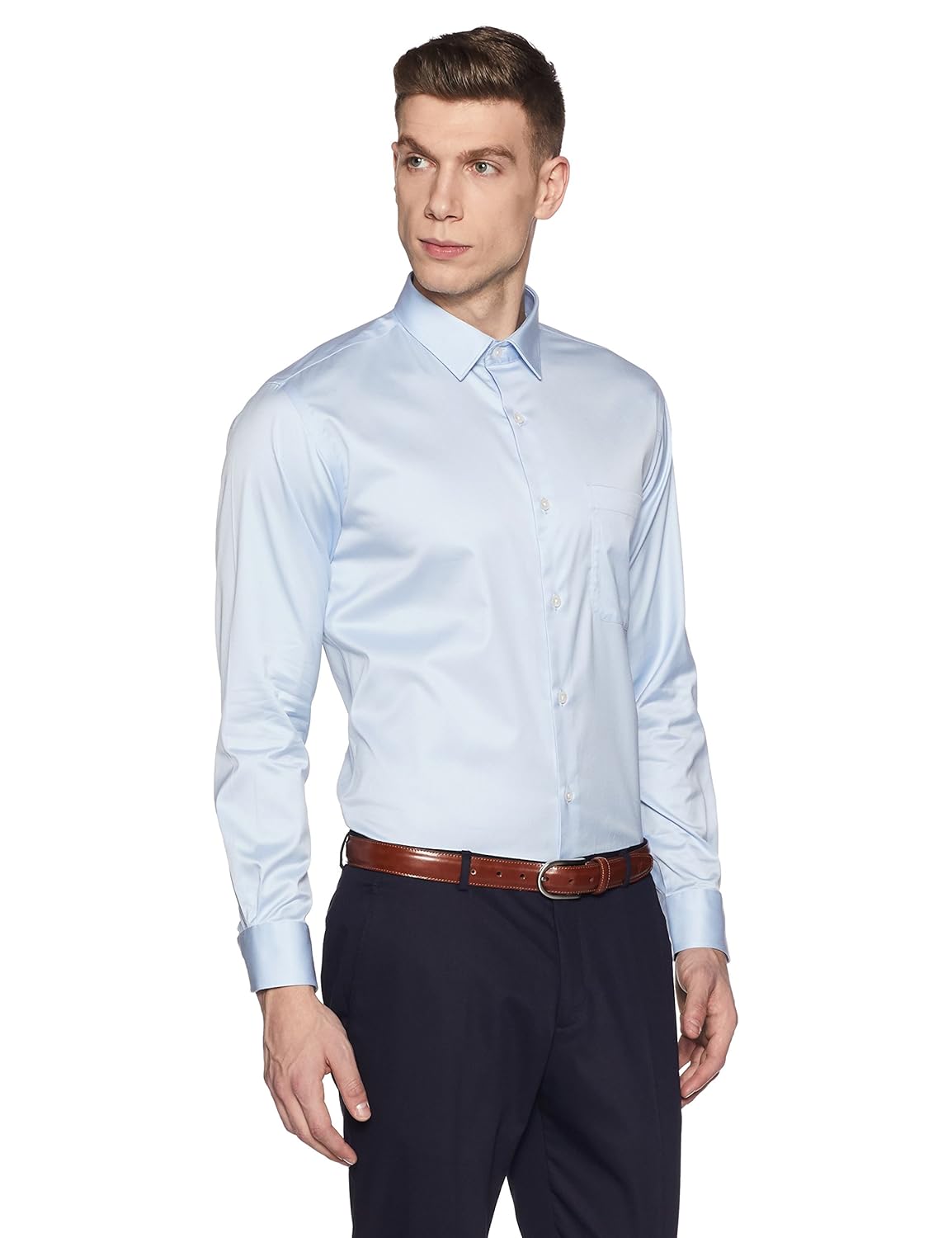 symbol amazon brand men's wrinkle resistant fully tape regular fit shirt