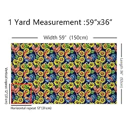 Sunflower Fabric by The Yard, Chicken Upholstery
